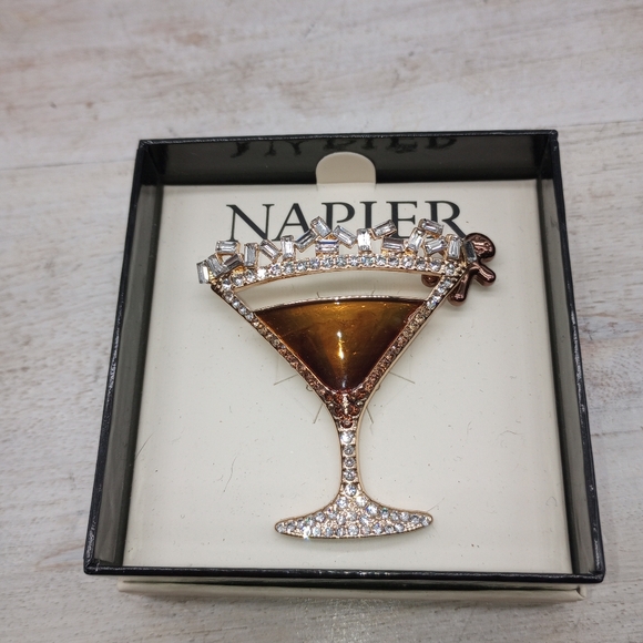 Napier Jewelry - Napier Christmas Gingerbread Martini Pin